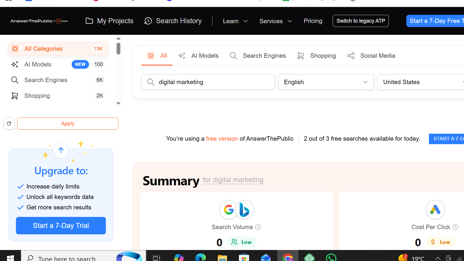 AnswerThePublic : free SEO tools for keyword research 