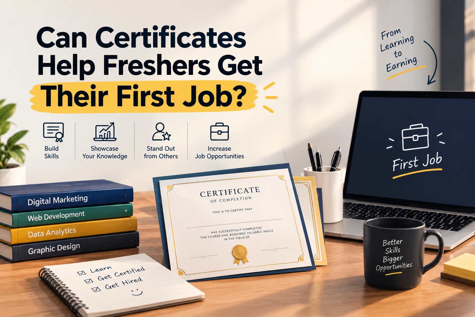 Certificates vs skills for freshers seeking their first job
