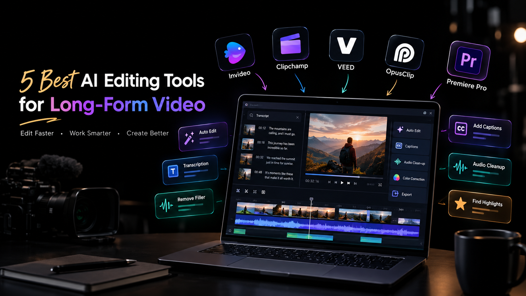 5 Best AI Editing Tools for Long-Form Video