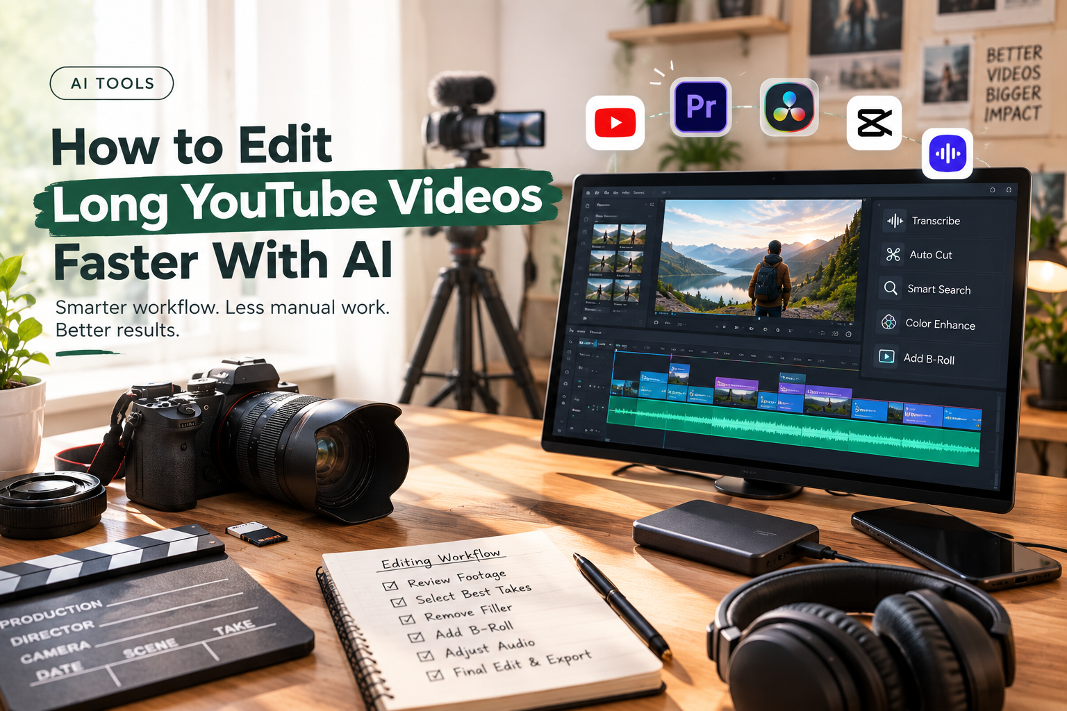 How to Edit Long YouTube Videos Faster With AI