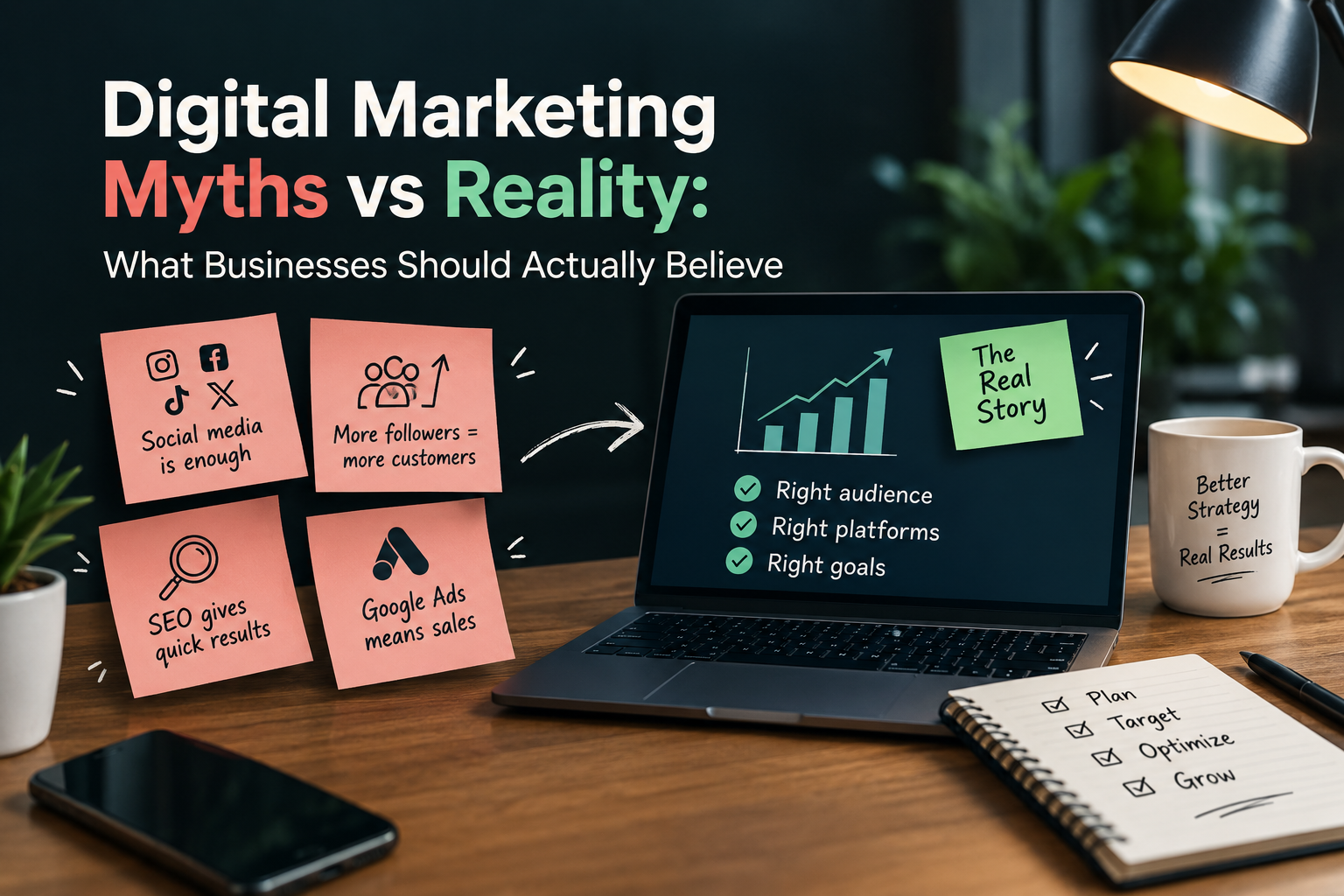Digital Marketing Myths vs Reality: What Businesses Should Actually Believe