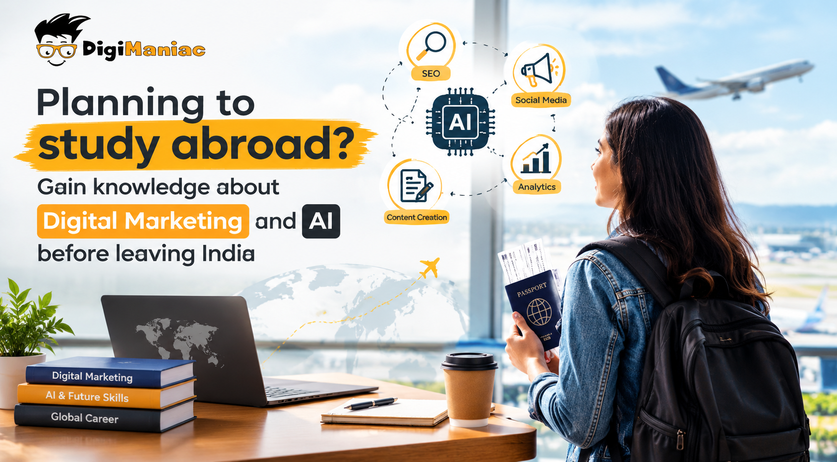 Planning to study abroad? Gain knowledge about Digital Marketing and AI before leaving India